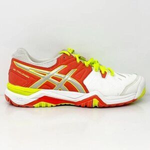 Asics Womens Gel Challenger 10 E554Y White Tennis Running Shoes‎ Sneakers Sz 6.5
